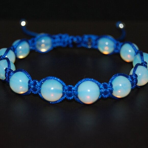 Opal Bracelet,Opal Shamballa Style Bracelet,Moon Light Bracelet - Picture 2 of 2